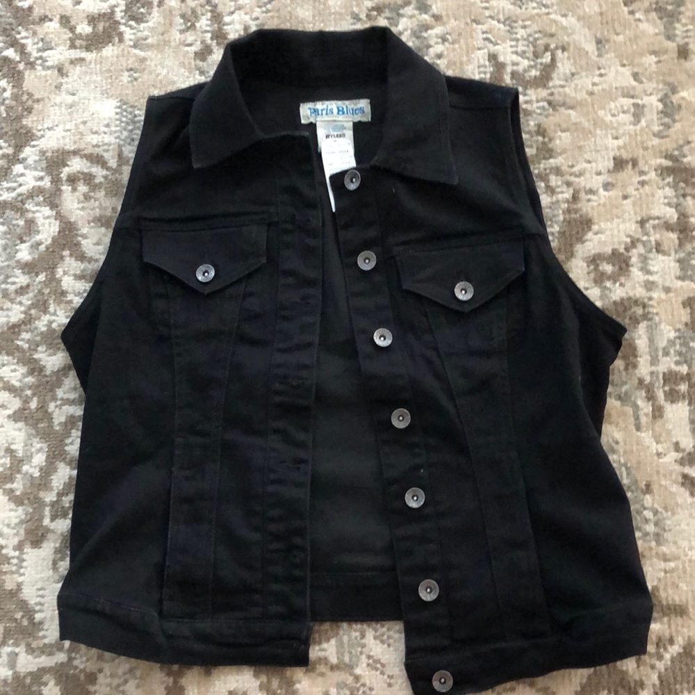 NWT Paris Blues Black Jean Jacket Size L